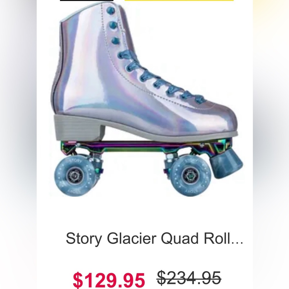 Story Glacier Laser Blue Quad Roller Skates